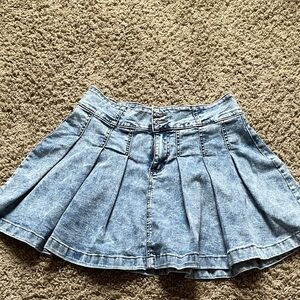 SHEIN Blue Denim Skater Skirt